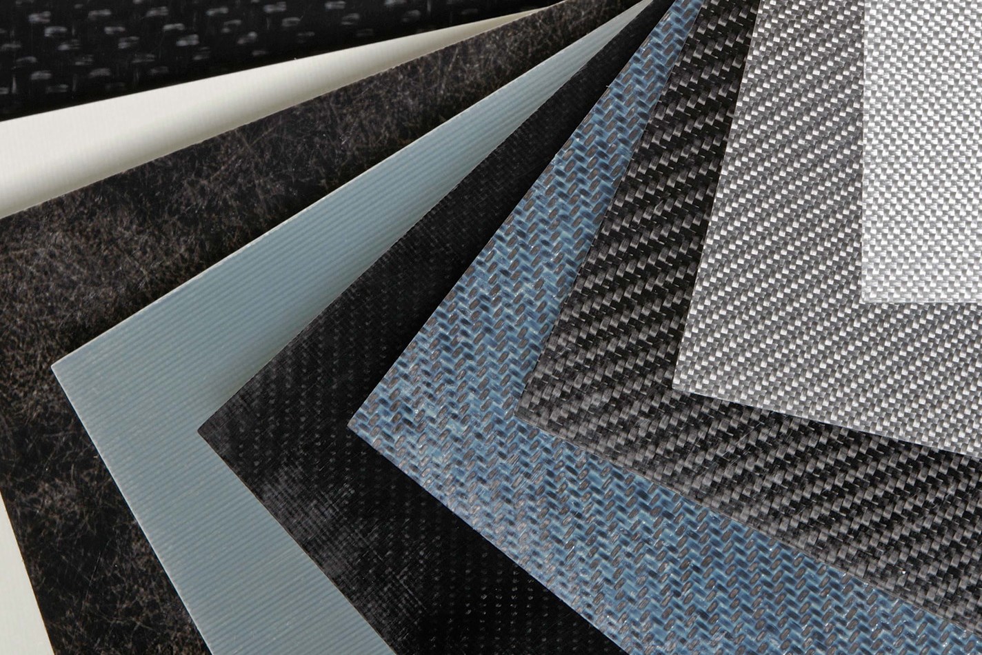 Tepex板材，不同的纸张颜色，材料选择，碳，玻璃，复合板