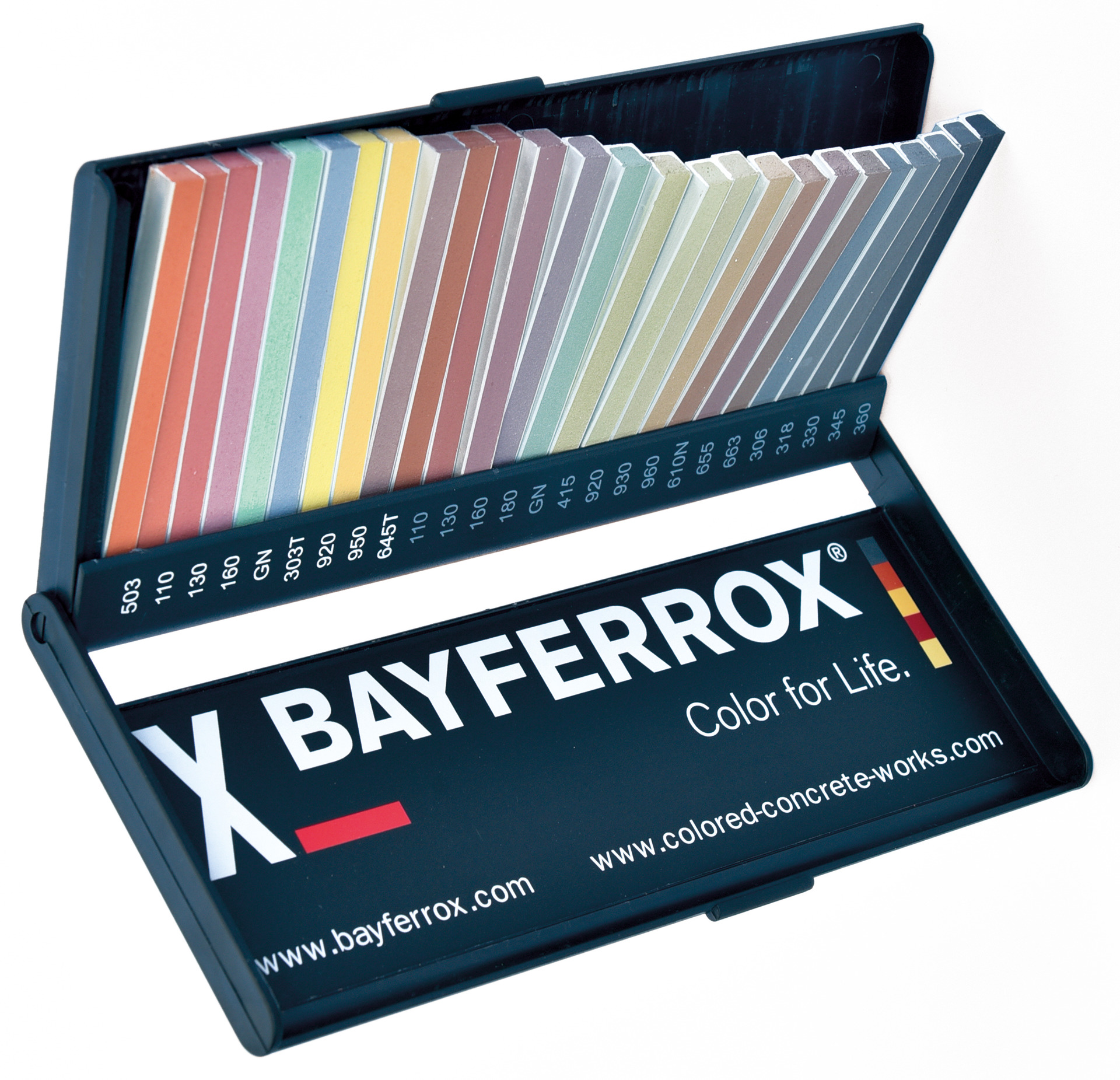 彩色样品盒Bayferrox混凝土颜色