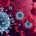 冠状病毒在红色动脉-微生物学和病毒学的概念- 3d渲染
